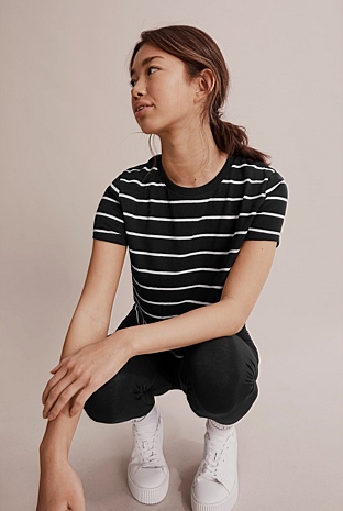 Teen Recycled Cotton Basic Stripe T-Shirt